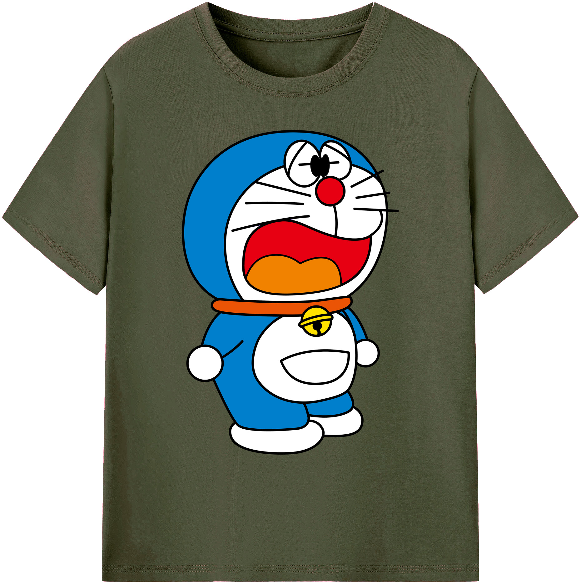 （画像用） ドラえもん Doraemon 綿100％ メンズ半袖Tシャツ｜肌触りやわらか＆通気性